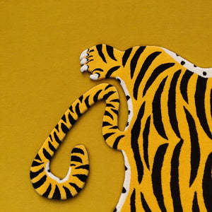 Yellow Tiger Tufting Rug